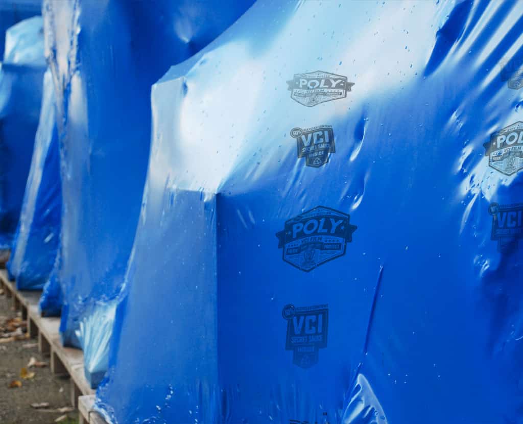 Industrial vapor-wrap barrier packaging used for odor containment